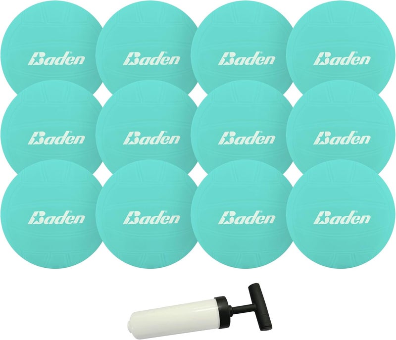 Baden 4 inch Mini Volleyball 12-Pack with Pump for Team Gift, Award, and Pool Friendly - Image 1